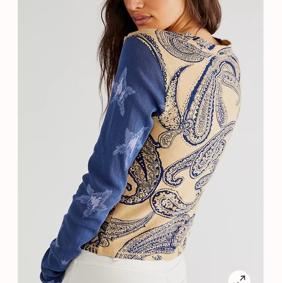 Nwot Free People Henley tee - Picture 3 of 7